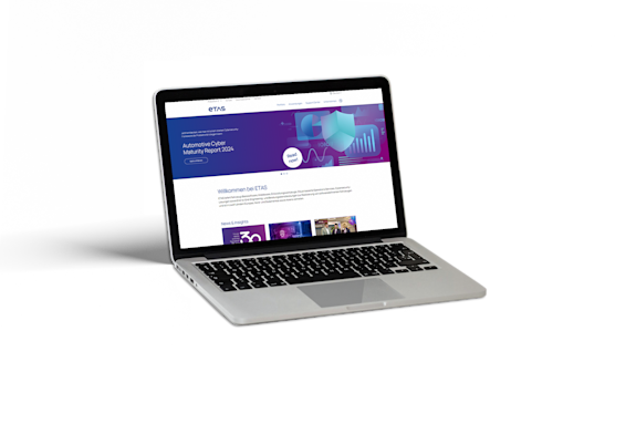 Screen of the Website of ETAS Screen of the Website of ETAS